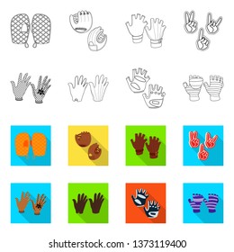 Vector design of silhouette and safety logo. Set of silhouette and comfort vector icon for stock.