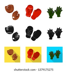 Vector design of silhouette and safety logo. Collection of silhouette and comfort stock symbol for web.
