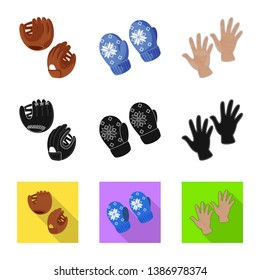 Vector design of silhouette and safety logo. Collection of silhouette and comfort stock vector illustration.