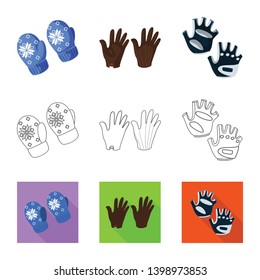 Vector design of silhouette and safety logo. Collection of silhouette and comfort stock vector illustration.