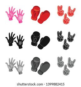 Vector design of silhouette and safety logo. Set of silhouette and comfort vector icon for stock.