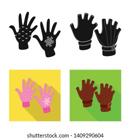 Vector design of silhouette and safety logo. Collection of silhouette and comfort stock vector illustration.