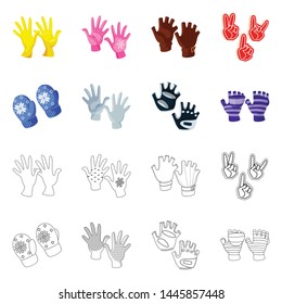 Vector design of silhouette and safety logo. Collection of silhouette and comfort stock vector illustration.