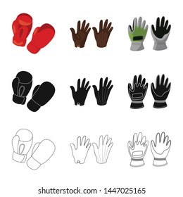 Vector design of silhouette and safety logo. Set of silhouette and comfort stock symbol for web.