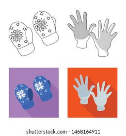 Vector design of silhouette and safety logo. Set of silhouette and comfort stock symbol for web.