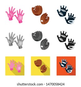 Vector design of silhouette and safety logo. Collection of silhouette and comfort vector icon for stock.