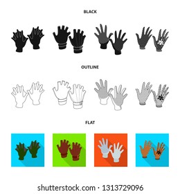 Vector design of silhouette and safety sign. Set of silhouette and comfort vector icon for stock.