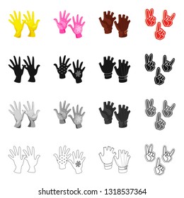 Vector design of silhouette and safety sign. Collection of silhouette and comfort stock symbol for web.