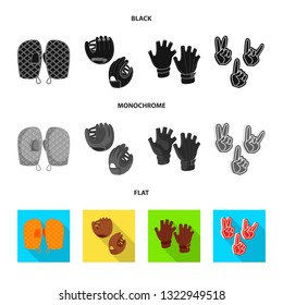 Vector design of silhouette and safety sign. Collection of silhouette and comfort stock symbol for web.
