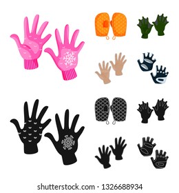 Vector design of silhouette and safety sign. Collection of silhouette and comfort stock symbol for web.