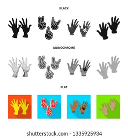 Vector design of silhouette and safety sign. Collection of silhouette and comfort stock symbol for web.