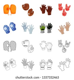 Vector design of silhouette and safety sign. Set of silhouette and comfort stock symbol for web.