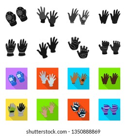 Vector design of silhouette and safety sign. Collection of silhouette and comfort stock symbol for web.