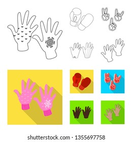 Vector design of silhouette and safety sign. Set of silhouette and comfort stock vector illustration.