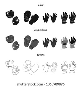 Vector design of silhouette and safety sign. Collection of silhouette and comfort stock symbol for web.