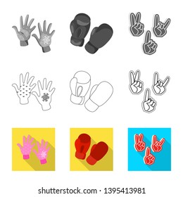 Vector design of silhouette and safety sign. Collection of silhouette and comfort vector icon for stock.