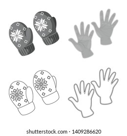 Vector design of silhouette and safety sign. Set of silhouette and comfort stock symbol for web.