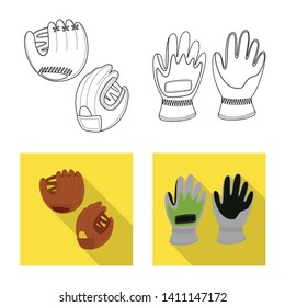 Vector design of silhouette and safety sign. Set of silhouette and comfort stock vector illustration.