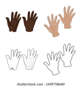 Vector design of silhouette and safety sign. Collection of silhouette and comfort vector icon for stock.