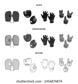 Vector design of silhouette and safety sign. Collection of silhouette and comfort stock vector illustration.