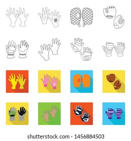 Vector design of silhouette and safety sign. Set of silhouette and comfort stock symbol for web.