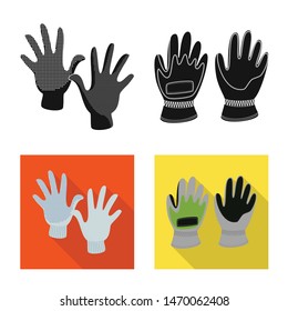 Vector design of silhouette and safety sign. Set of silhouette and comfort stock symbol for web.