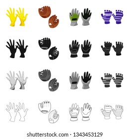 Vector design of silhouette and safety symbol. Set of silhouette and comfort vector icon for stock.