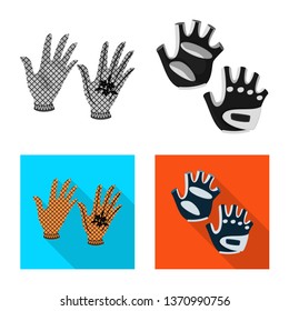 Vector design of silhouette and safety symbol. Collection of silhouette and comfort stock vector illustration.