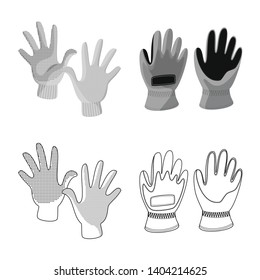 Vector design of silhouette and safety symbol. Collection of silhouette and comfort vector icon for stock.