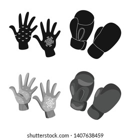 Vector design of silhouette and safety symbol. Collection of silhouette and comfort stock symbol for web.