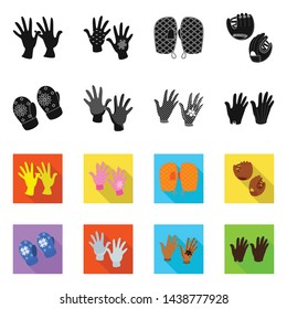 Vector design of silhouette and safety symbol. Collection of silhouette and comfort vector icon for stock.