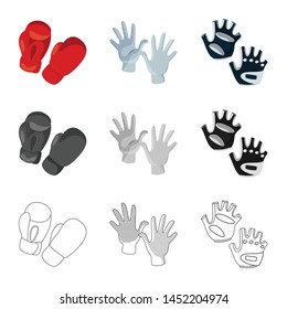 Vector design of silhouette and safety symbol. Collection of silhouette and comfort vector icon for stock.