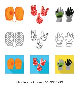 Vector design of silhouette and safety symbol. Set of silhouette and comfort vector icon for stock.