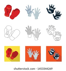 Vector design of silhouette and safety symbol. Set of silhouette and comfort stock vector illustration.