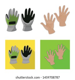 Vector design of silhouette and safety symbol. Set of silhouette and comfort vector icon for stock.