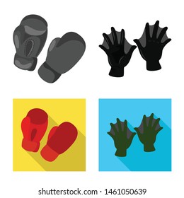 Vector design of silhouette and safety symbol. Set of silhouette and comfort vector icon for stock.