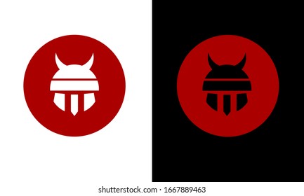 Vector Design Silhouette of War Helmet Icons.