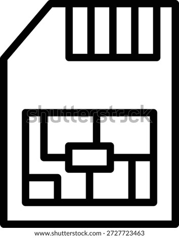 Vector Design Sim Card Icon Style