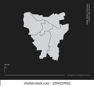 Vector design of simple 34 Province of Indonesia Map with polygonal design and editable EPS-10 format. Every map including line and detail of city or district area in province of Indonesia. 