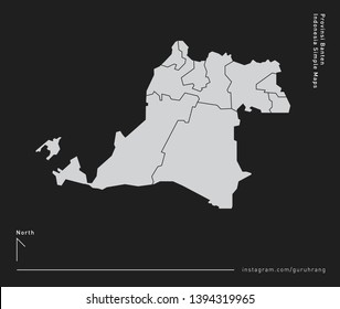 Vector design of simple 34 Province of Indonesia Map with polygonal design and editable EPS-10 format. Every map including line and detail of city or district area in province of Indonesia. 