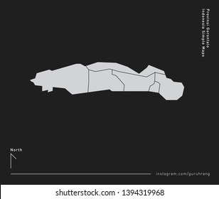 Vector design of simple 34 Province of Indonesia Map with polygonal design and editable EPS-10 format. Every map including line and detail of city or district area in province of Indonesia. 