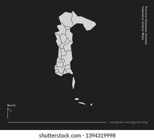 Vector design of simple 34 Province of Indonesia Map with polygonal design and editable EPS-10 format. Every map including line and detail of city or district area in province of Indonesia. 