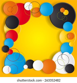 Vector Design -  Simple and Colorful Circles Background