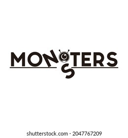 vector design with a simple look about cute monsters is very simple and elegant