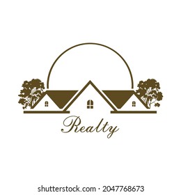 vector design with a simple look about a very simple and elegant housing company