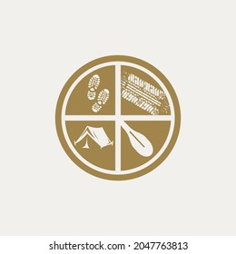 vector design with simple look of nature sports symbol
 very simple and elegant