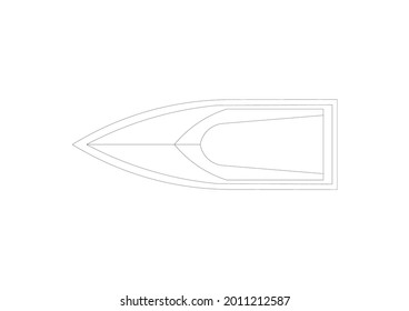 Vector Design Simple speed boat sketch