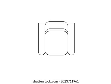 Vector design of a single seater relaxing sofa sketch