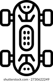 Vektordesign Skateboard-Symbolstil