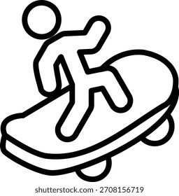 Estilo del icono del salto del monopatín del diseño del Vector